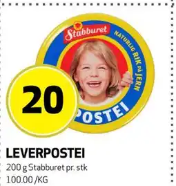 Bunnpris LEVERPOSTEI tilbud