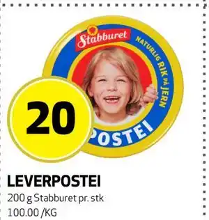 Bunnpris LEVERPOSTEI tilbud