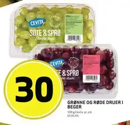 Bunnpris GRØNNE OG RØDE DRUERI BEGER tilbud
