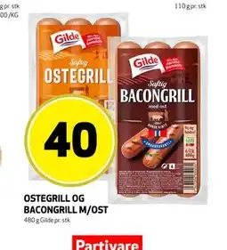 Bunnpris OSTEGRILL OG BACONGRILL M/OST tilbud