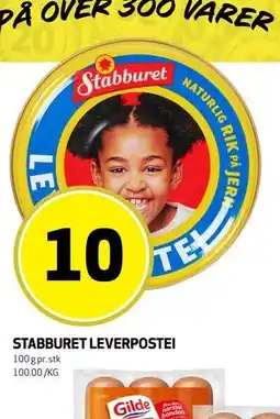 Bunnpris STABBURET LEVERPOSTEI tilbud