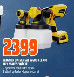 Coop Obs Wagner universal w600 flexio 18 v malesprøyte tilbud