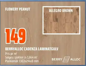 Coop Obs Berryalloc cadenza laminatgulv tilbud