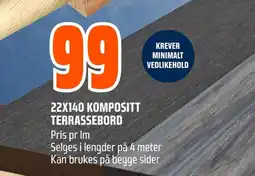 Coop Obs 22x140 kompositt terrassebord tilbud
