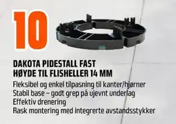 Coop Obs Dakota pidestall fast høyde til flisheller 14 mm tilbud