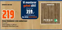Coop Obs Pergo trondheim 1-stav laminatgulv tilbud