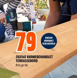 Coop Obs 26x140 varmebehandlet terrassebord tilbud