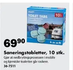 Biltema Saneringstabletter, 10 stk. tilbud