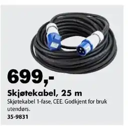 Biltema Skjøtekabel, 25 m tilbud