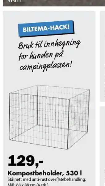 Biltema Kompostbeholder, tilbud