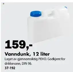 Biltema Vanndunk tilbud