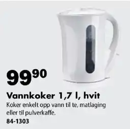 Biltema Vannkoker , hvit tilbud