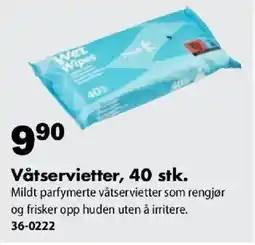 Biltema Våtservietter tilbud