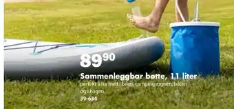 Biltema Sammenleggbar bøtte, tilbud