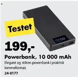 Biltema Powerbank, 10 000 mAh tilbud