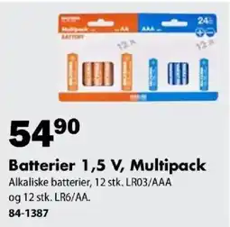 Biltema Batterier 1,5 V, Multipack tilbud
