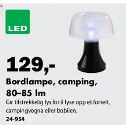 Biltema Bordlampe, camping, 80-85 lm tilbud