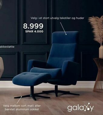 Møbelringen Galaxy Sky hvilestol tilbud