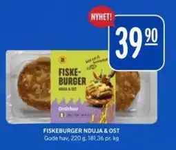 Rema 1000 Gode Hav Fiskeburger nduja & ost tilbud