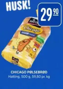 Rema 1000 Hatting Chicago pølsebrød tilbud