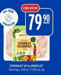 Rema 1000 Solvinge Strimlet kyllingfilet tilbud