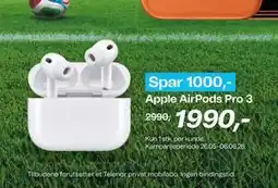 Telenor Apple AirPods Pro 3 tilbud