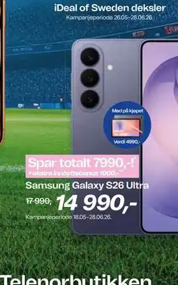 Telenor Samsung Galaxy S26 Ultra tilbud
