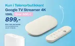 Telenor Google TV Streamer 4K tilbud