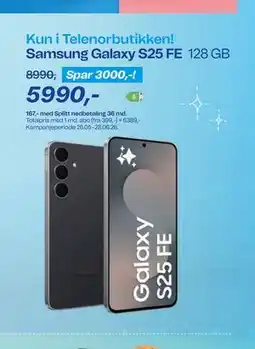 Telenor Samsung Galaxy S25 FE tilbud