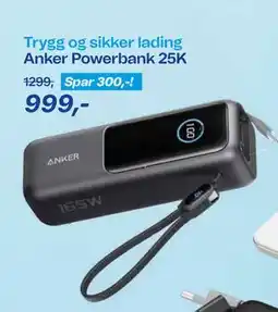 Telenor Anker Powerbank 25K tilbud