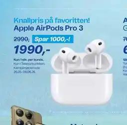 Telenor Apple AirPods Pro 3 tilbud
