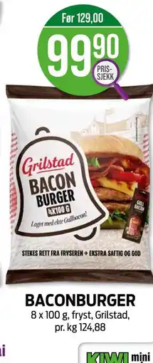 Kiwi BACONBURGER tilbud
