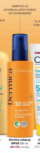 Apotek 1 Dermica solspray SPF30 tilbud
