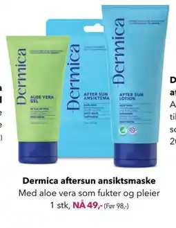Apotek 1 Dermica aftersun ansiktsmaske tilbud