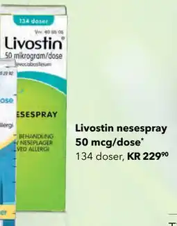 Apotek 1 Livostin nesespray 50 mcg/dose tilbud