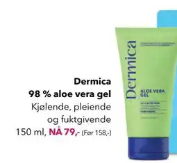 Apotek 1 Dermica 98 % aloe vera gel tilbud