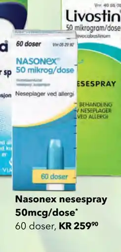 Apotek 1 Nasonex nesespray 50mcg/dose tilbud
