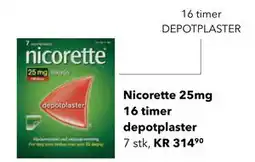 Apotek 1 Nicorette 25mg 16 timer depotplaster tilbud