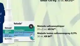 Apotek 1 Metode saltvannsdråper tilbud