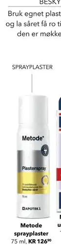 Apotek 1 Metode sprayplaster tilbud