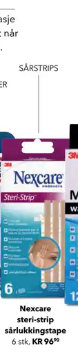 Apotek 1 Nexcare steri-strip sårlukkingstape tilbud