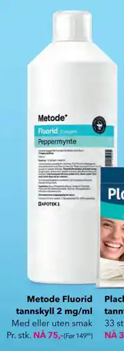 Apotek 1 Metode Fluorid tannskyll 2 mg/ml tilbud