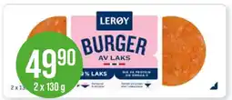 Kiwi LERØY BURGER AV LAKS tilbud