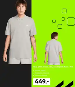 XXL Sport Club Short-Sleeve Polo, poloskjorte, herre - Grå tilbud