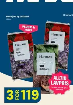 Maxbo Plantejord og dekkbark tilbud