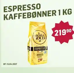 Holdbart ESPRESSO KAFFEBØNNER 1 KG tilbud