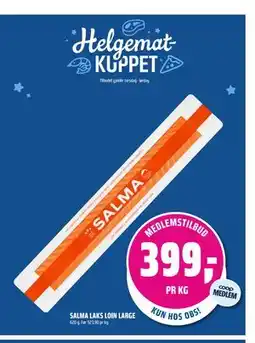 Coop Obs SALMA LAKS LOIN LARGE, Medlemspris tilbud