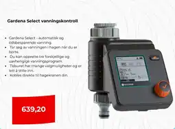Clas Ohlson Gardena Select vanningskontroll tilbud
