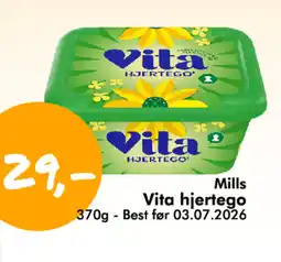 Havaristen Mills Vita hjertego tilbud