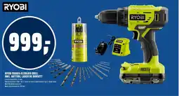 Coop Obs RYOBI R18DD4-IC20GA18 Drill Inkl. batteri, lader og borsett tilbud